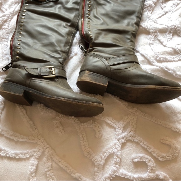 Steve Madden Greyson brown boots with zip back - Picture 2 of 5